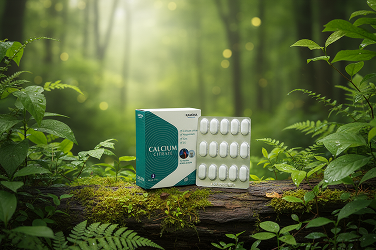 قرص کلسیم سیترات رامونا در کنار طبیعت برای سلامت عمومی